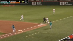Umpire Mercilessly Booed For Cartoonish Interference That Cost Clemson Baseball