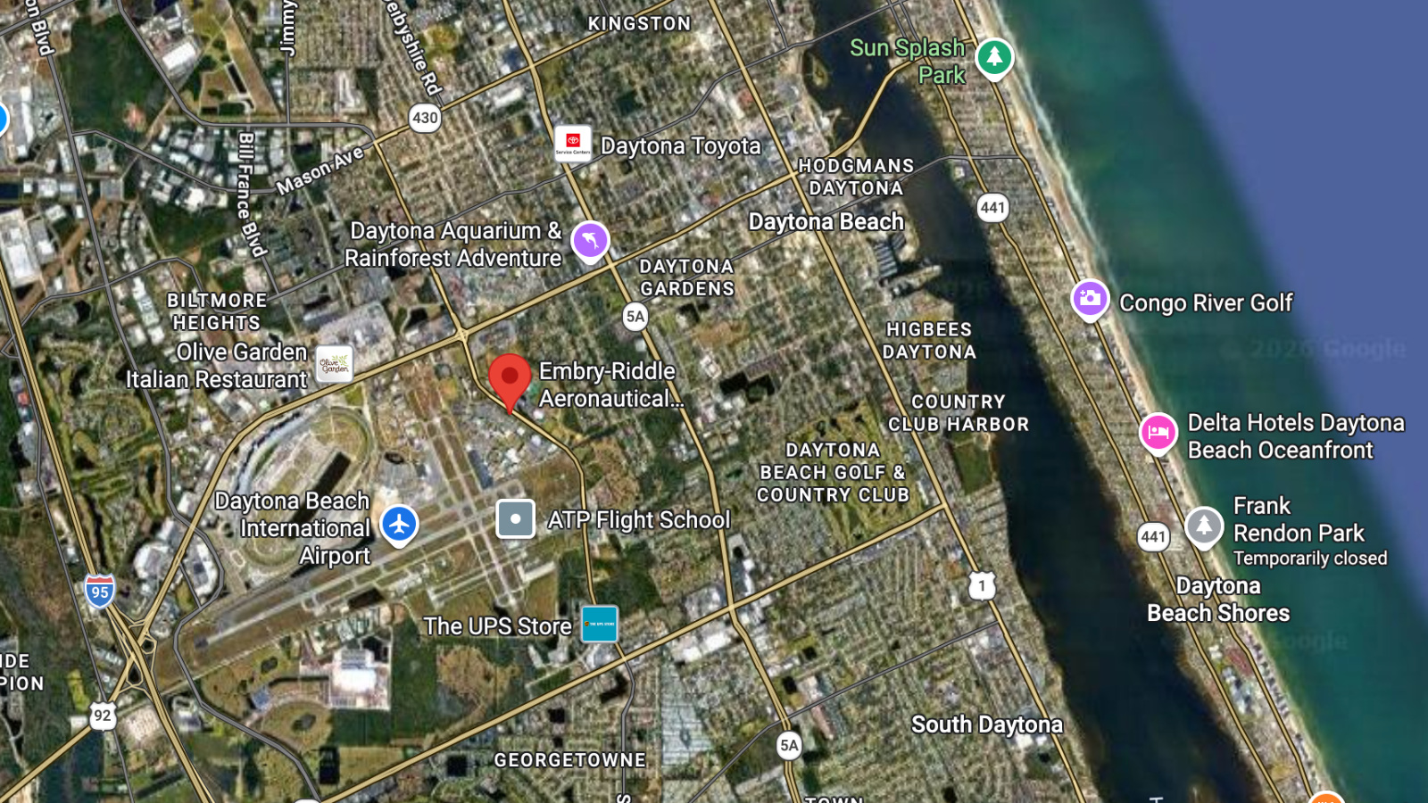 closest colleges to the beach Embry Riddle