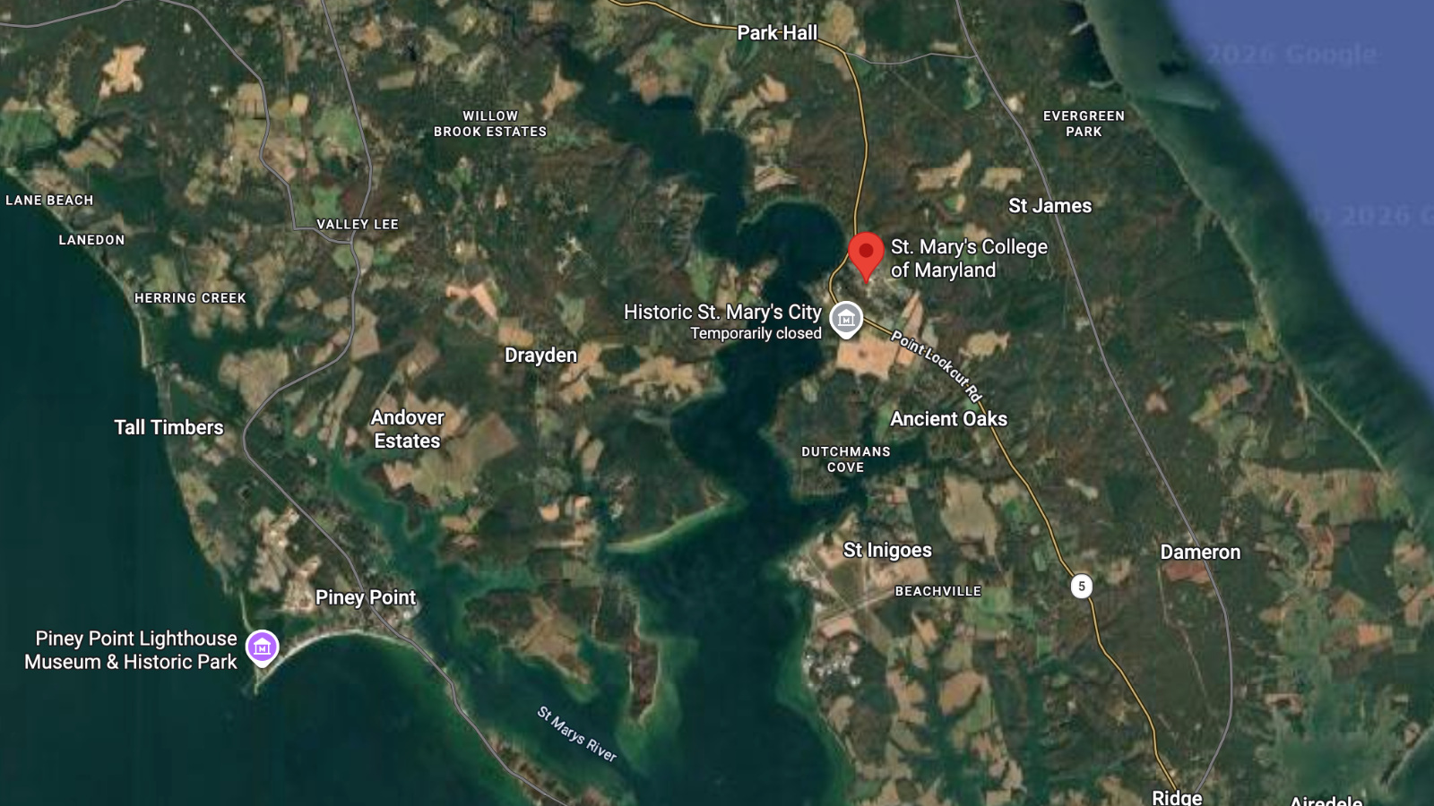 closest colleges to the beach St. Marys Maryland