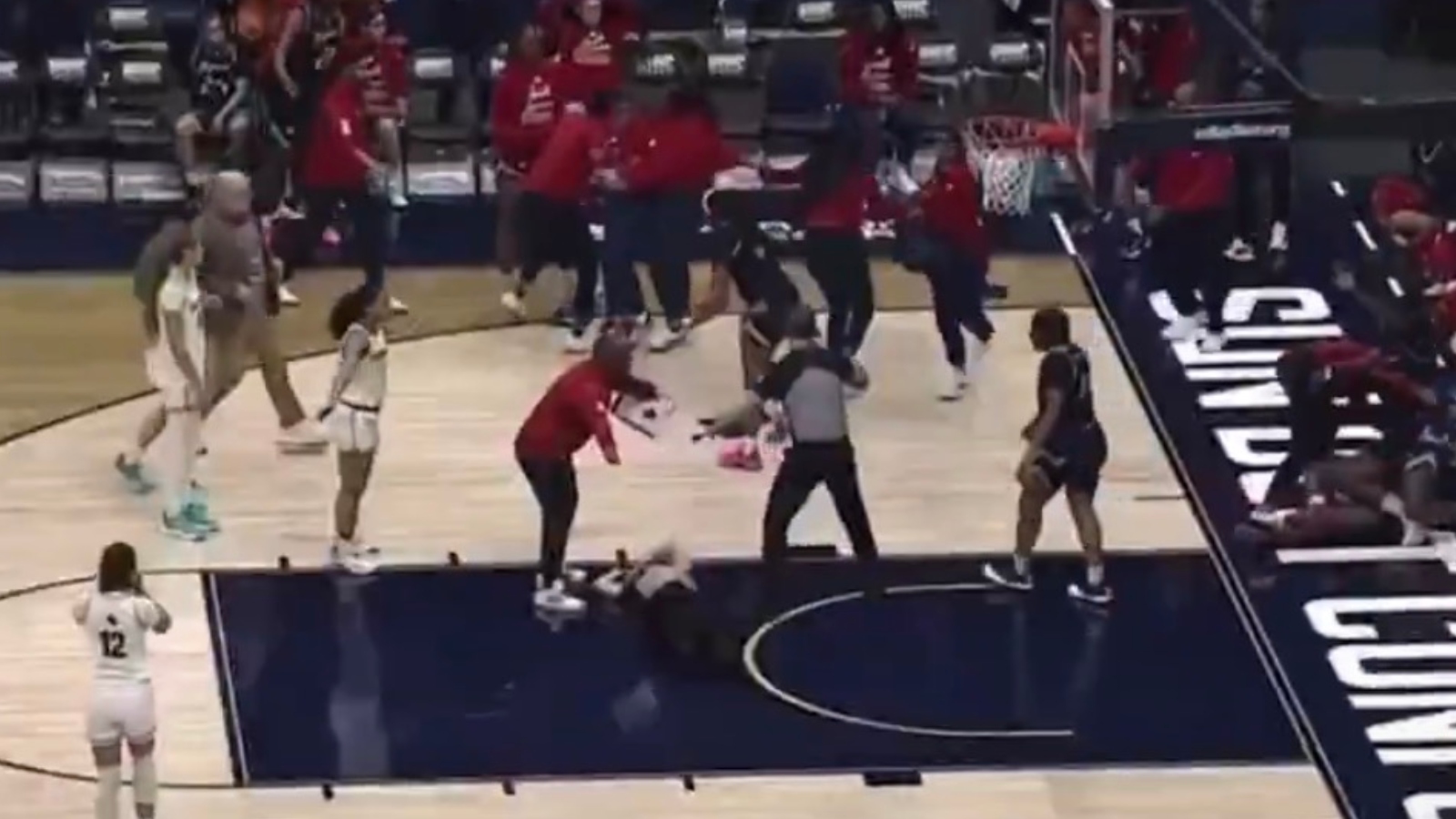 Women's NCAA Basketball Game Erupts in Brawl