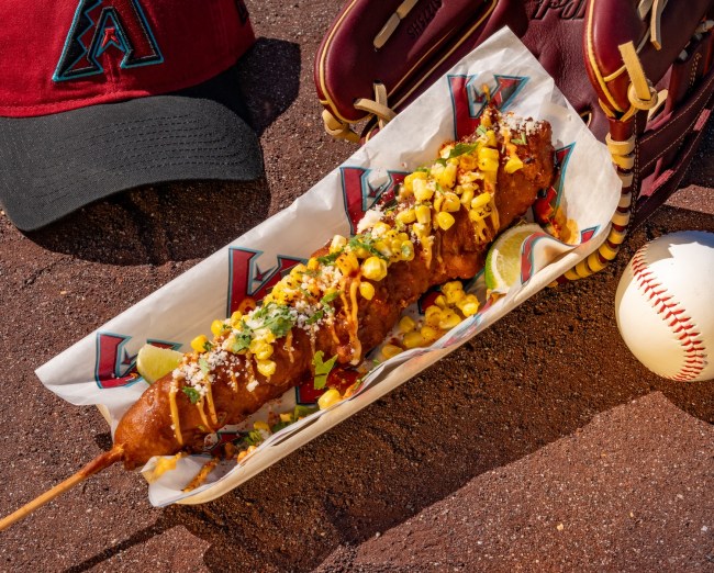 Elote Corndog at Diamondbacks game