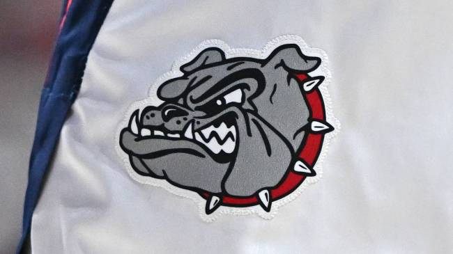 Gonzaga logo on basketball shorts