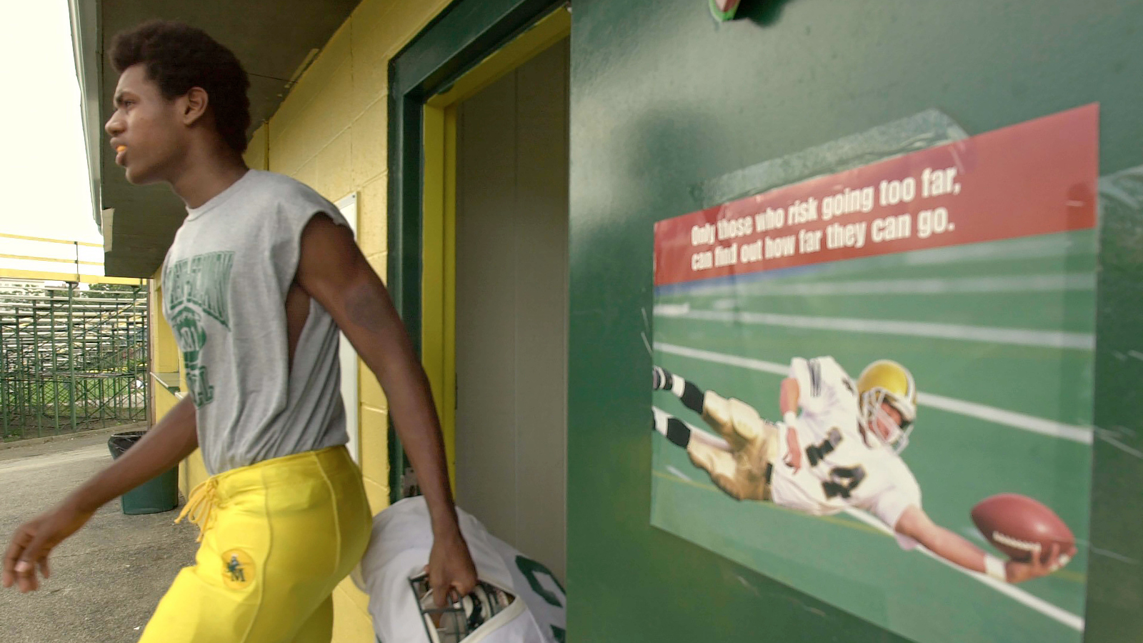 LeBron James playing football