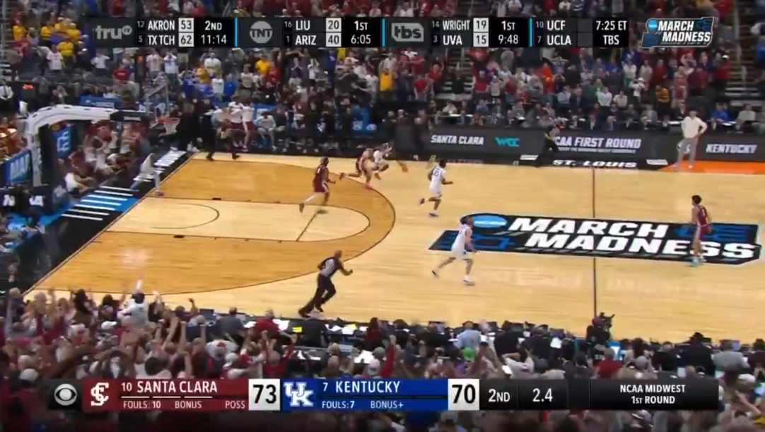 Otega Oweh Buzzer-Beater Santa Clara Timeout