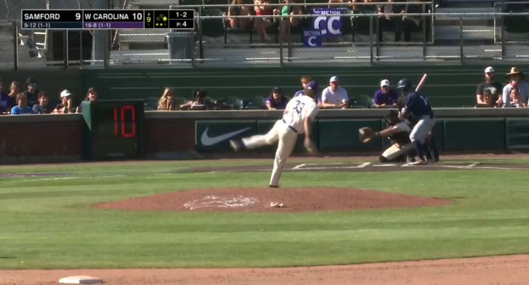 Samford Western Carolina College Baseball Strike Three