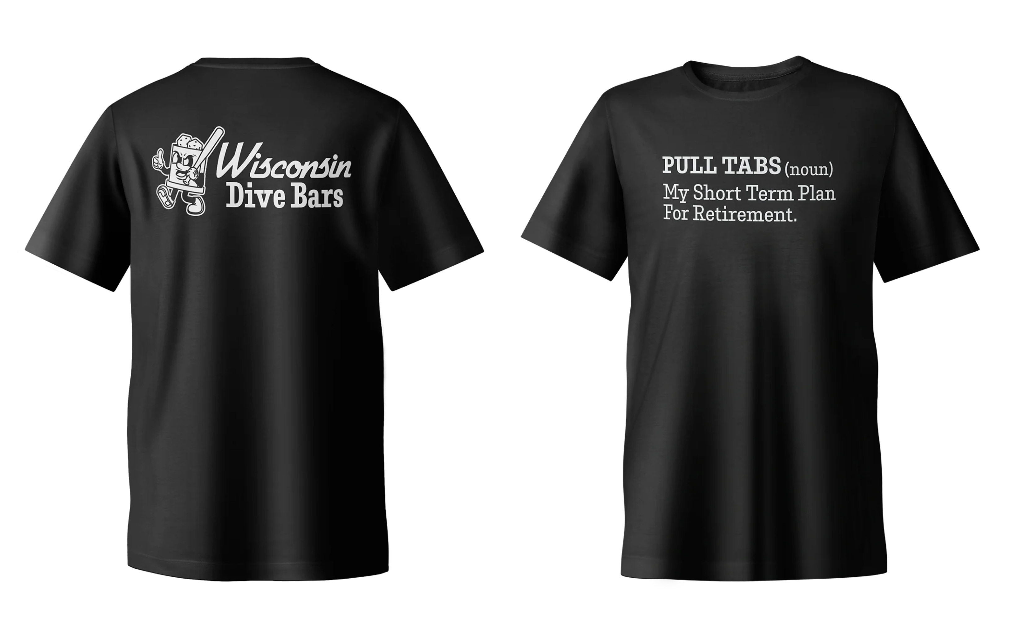 Wisconsin Dive Bars minor league baseball pull tabs shirt