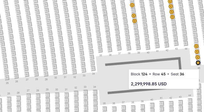 $2.3 million World Cup final seats