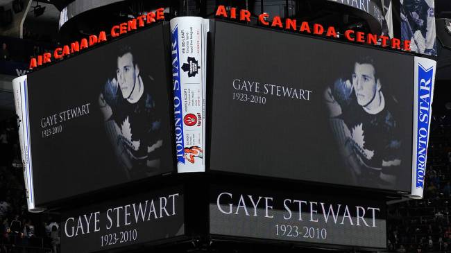 Maple Leafs memorial for Gaye Stewart