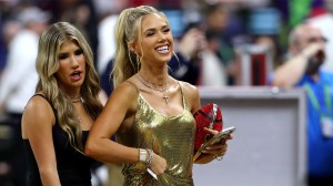 Gracie-Hunt-looks-on-before-Super-Bowl-LIX