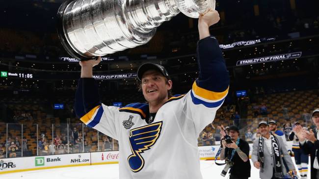 Jay Bouwmeester with Stanley Cup