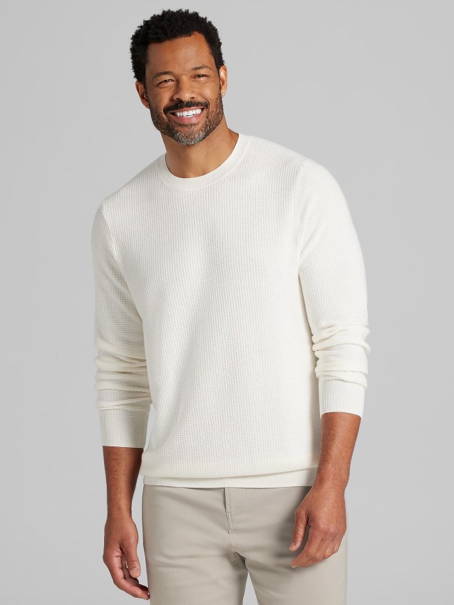 Joseph Abboud Textured Crewneck Sweater on sale at Men's Wearhouse