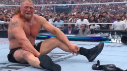 Emotional Brock Lesnar Cries In The Ring After Retiring From WWE After Loss At WrestleMania 42