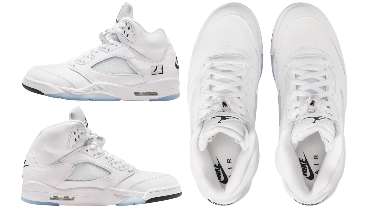 Nike Just Dropped These Air Jordan 5 Shoes In White Metallic, And They’re Selling Out Fast!