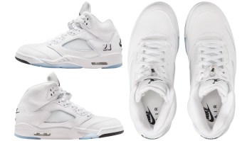 Nike Just Dropped These Air Jordan 5 Shoes In White Metallic, And They’re Selling Out Fast!