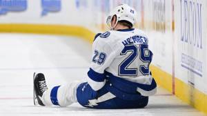 Pontus Holmberg injured after crashing into penalty box door