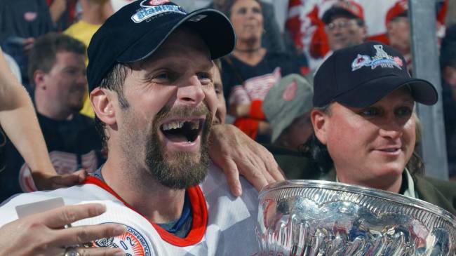 Steve Duchesne with Stanley Cup