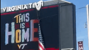 Virginia Tech Spring Game Parachutist
