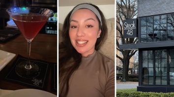 Woman Orders Martini During Happy Hour At Steak 48 Bartop In Los Angeles. Then She Realizes Her Drink Is A Hazard