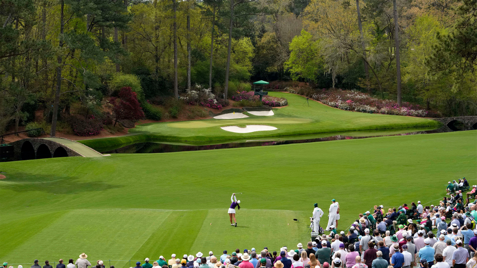 Amen Corner 12th hole at Augusta National Golf Club for The Masters