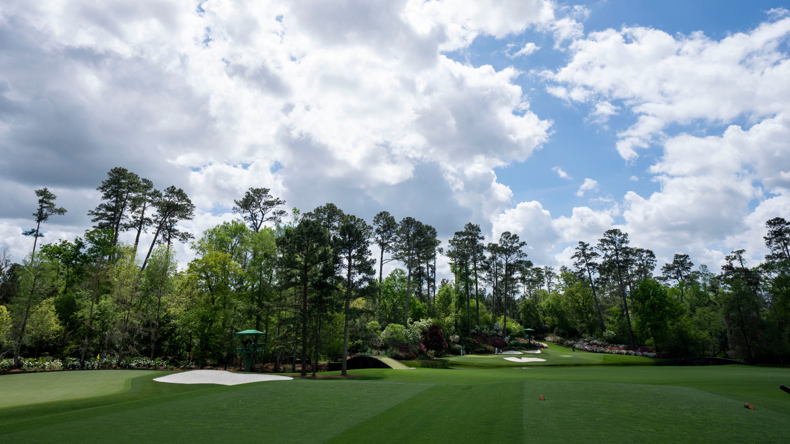 panoramic view of Amen Corner at Augusta National Golf Club