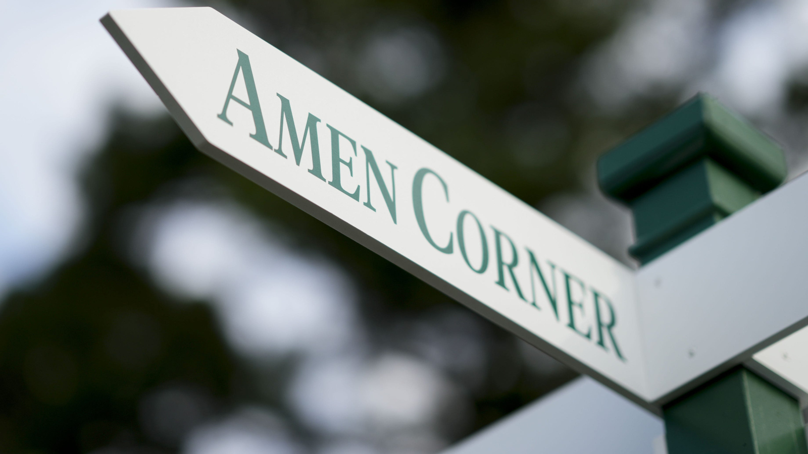 Amen Corner sign at Augusta National Golf Club