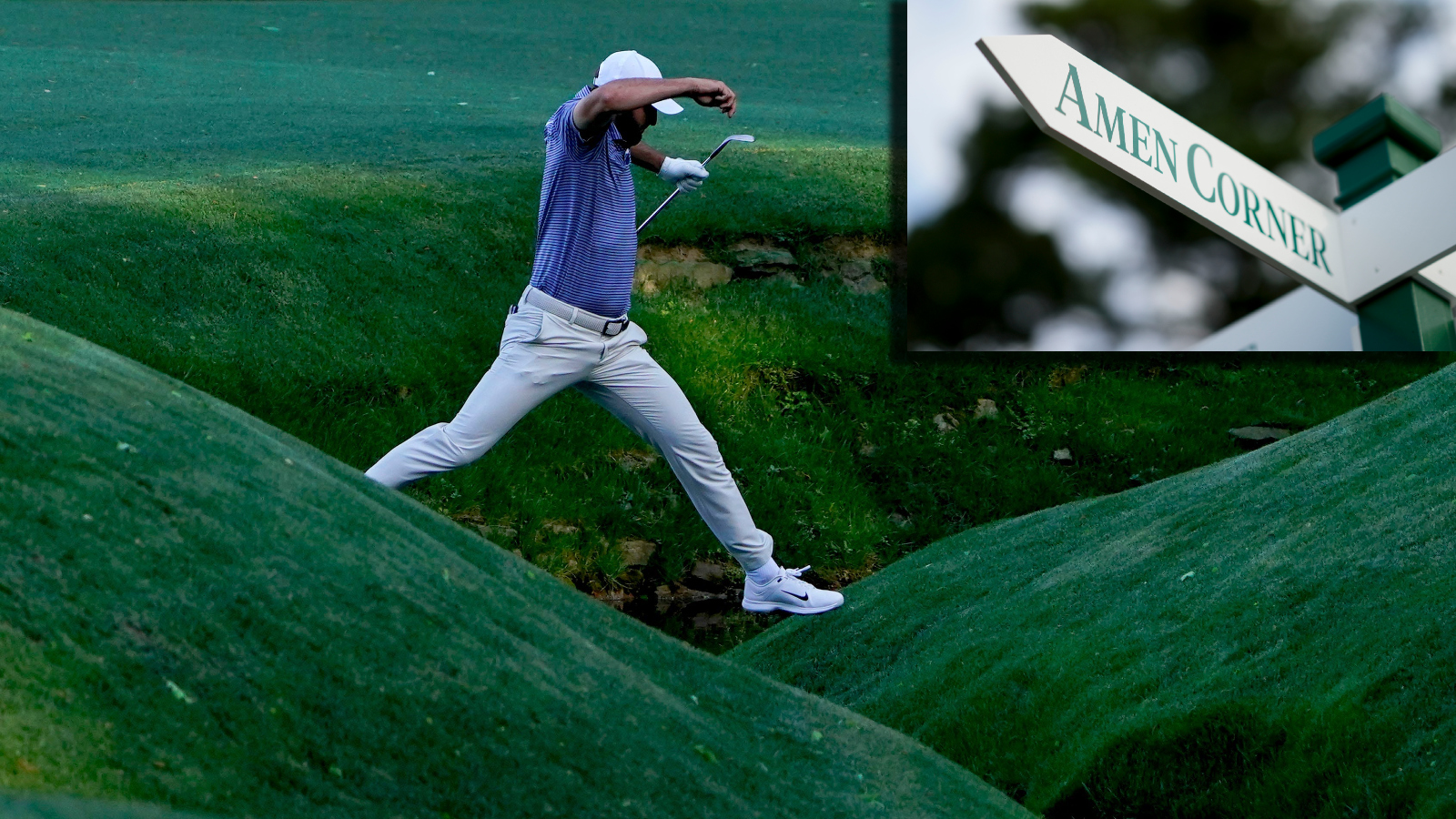 Scottie Scheffler at Augusta National Golf Club Amen Corner