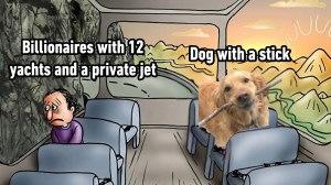 best meme of a dog wit a stick