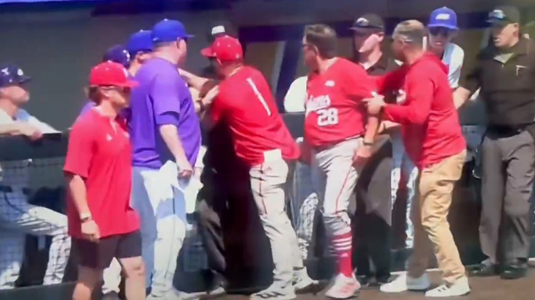 College Baseball Matt Deggs Fight Louisiana James Madison Ejected