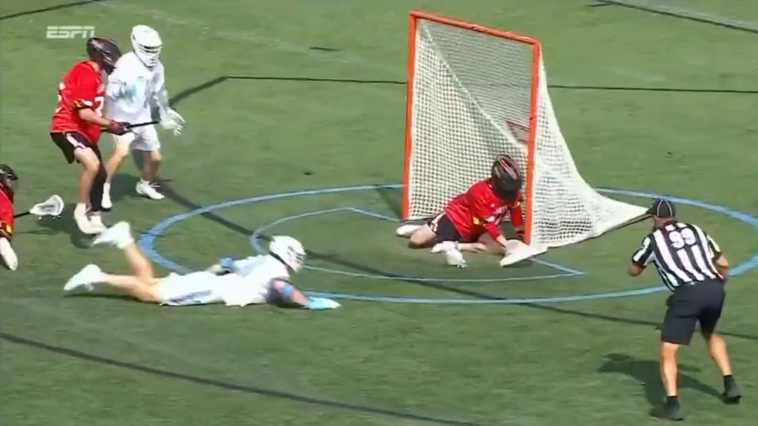college lacrosse controversy johns hopkins throw crosse illegal matt collison Maryland