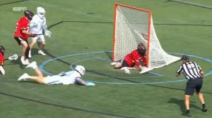 college lacrosse controversy johns hopkins throw crosse illegal matt collison Maryland