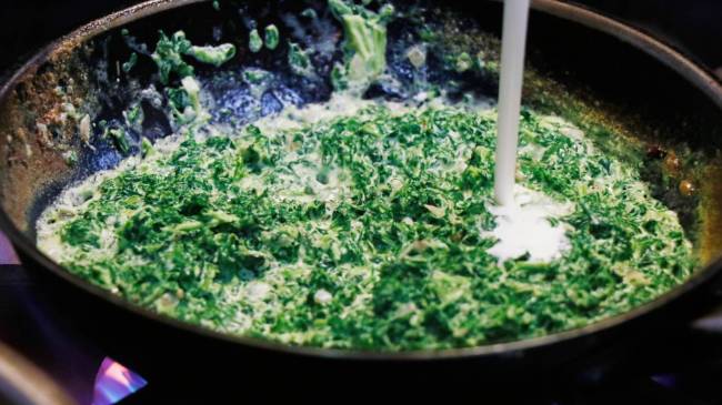 creamed spinach