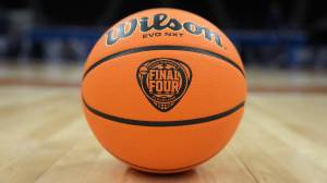 Final Four logo on basketball