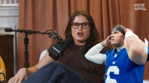 Ilona Maher and Jaxson Dart NY Giants quarterback