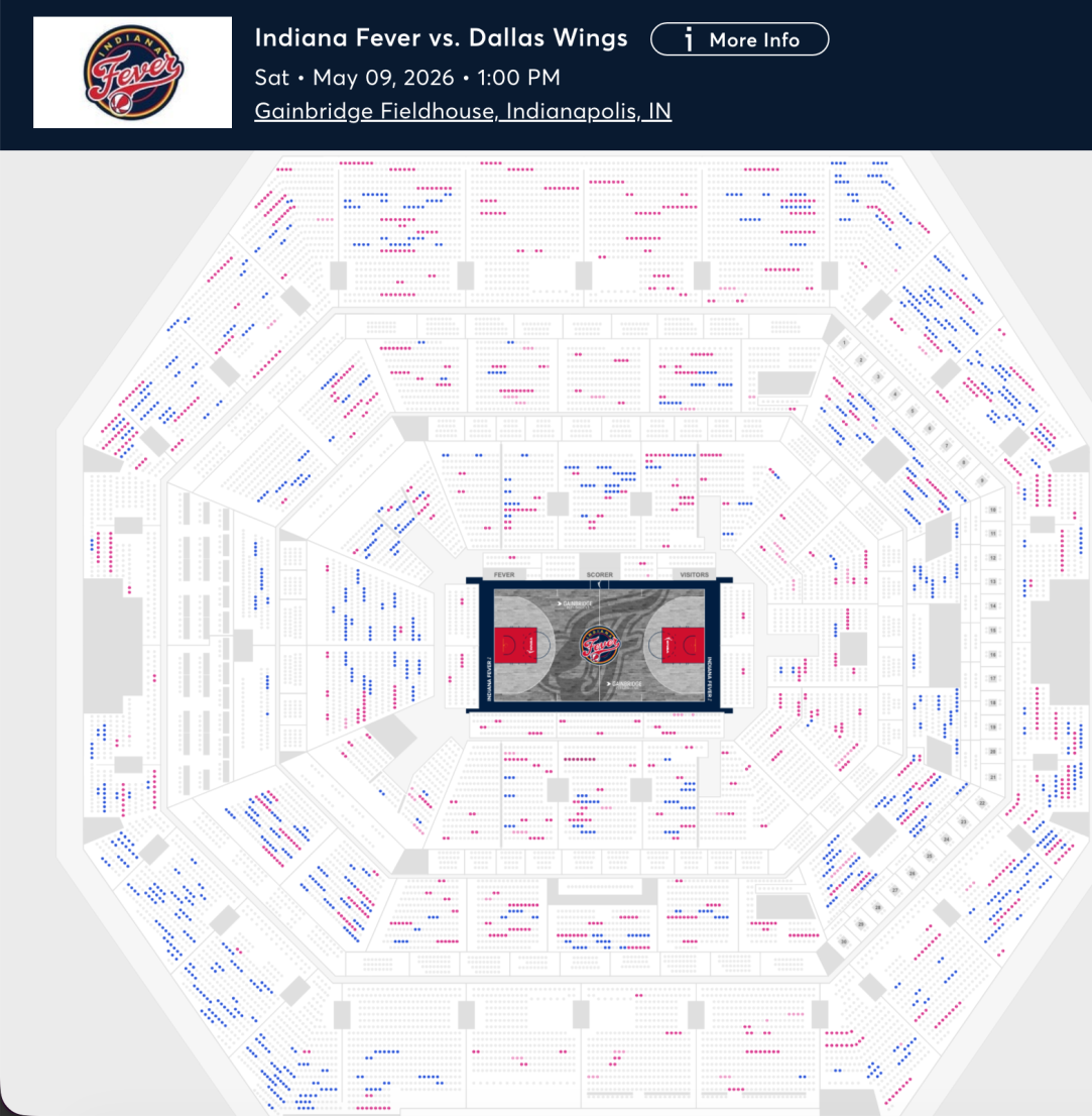 Indiana Fever ticket prices sales