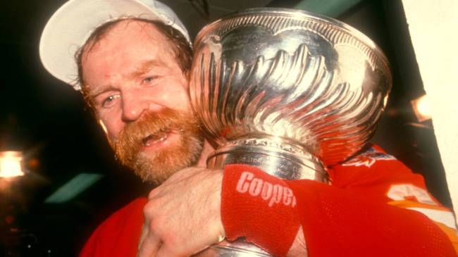Lanny McDonald with Stanley Cup