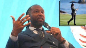 NFL legend Larry Fitzgerald on the golf course