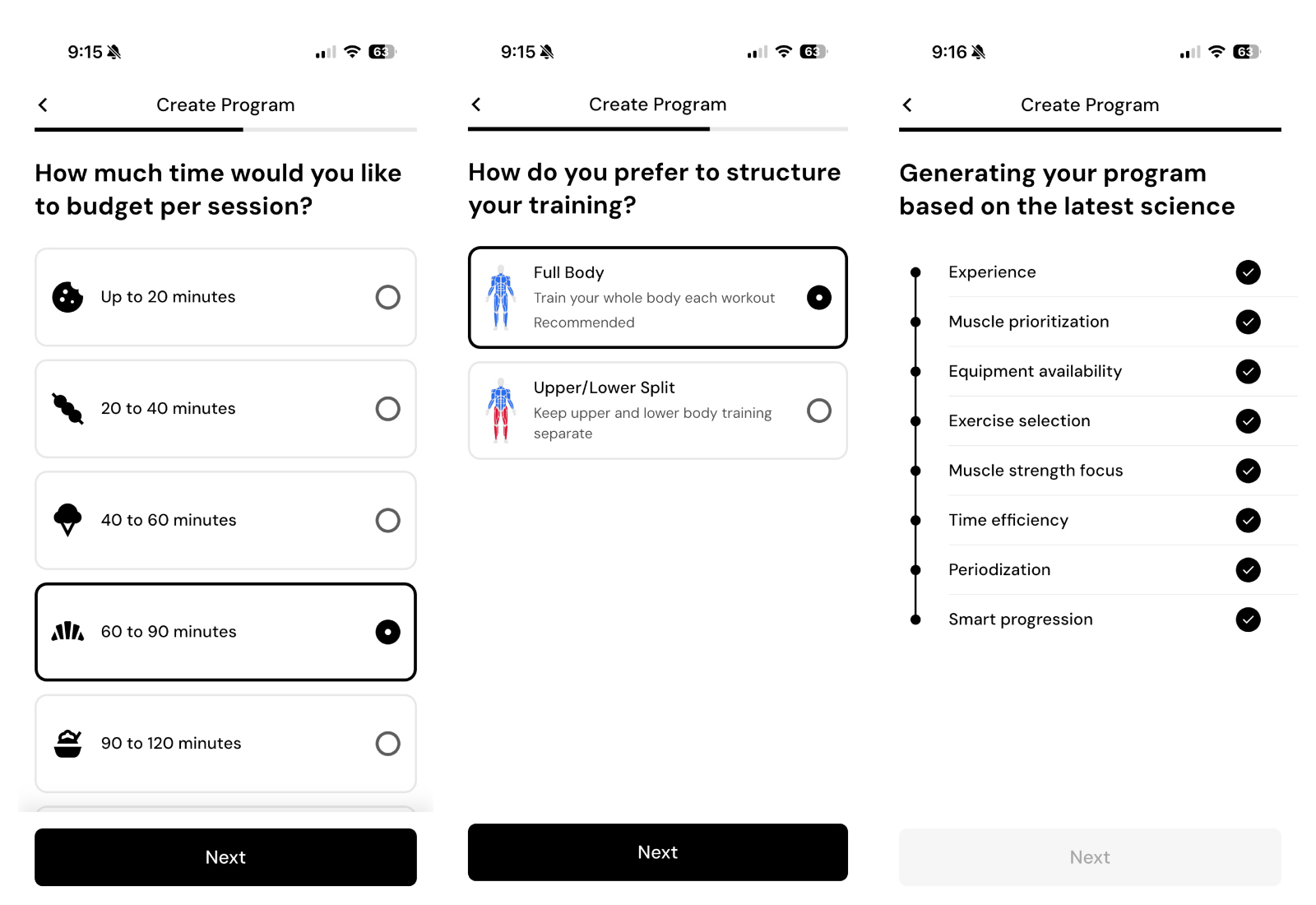 MacroFactor Workouts App in action