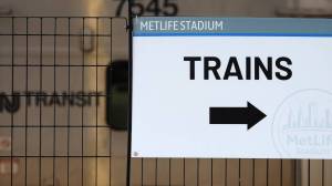 NJ Transit train at MetLife Stadium