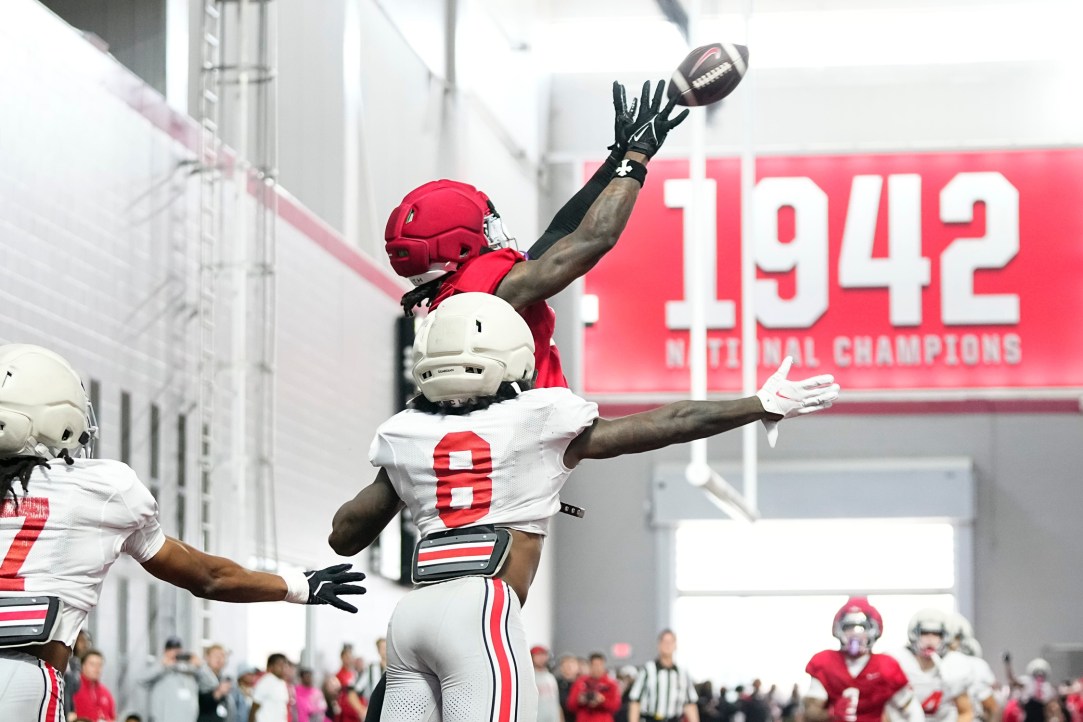 Ohio State football spring practice jeremiah smith