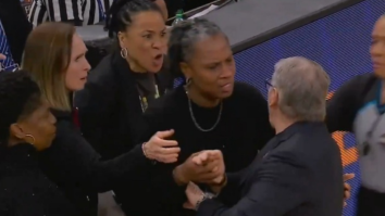 Geno Auriemma Loses His Mind & Yells At Dawn Staley After South Carolina Beat UConn