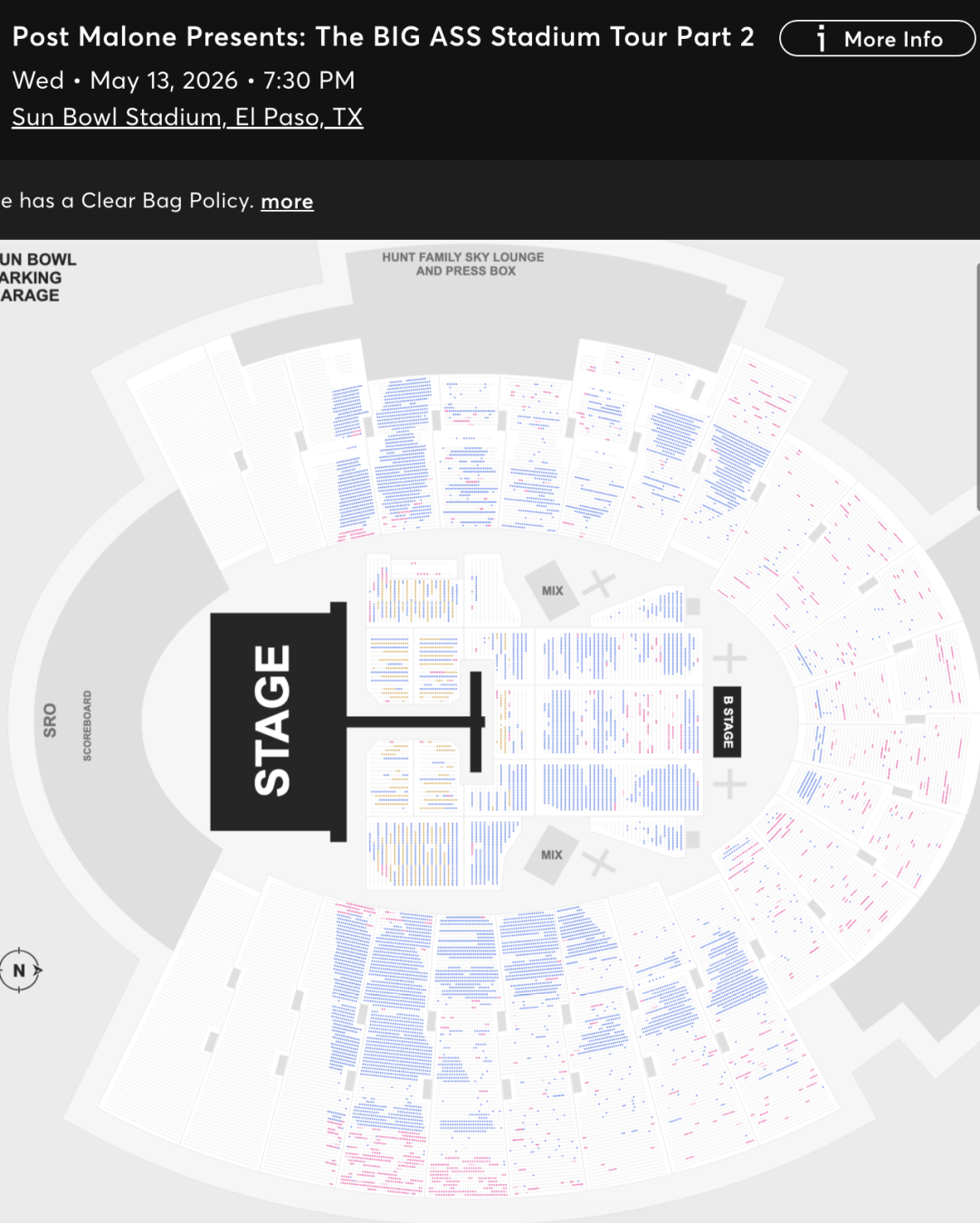 Post Malone tour ticket sales el paso