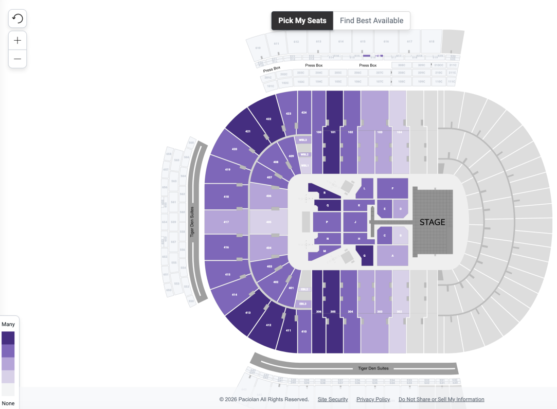 Post Malone tour ticket sales LSU