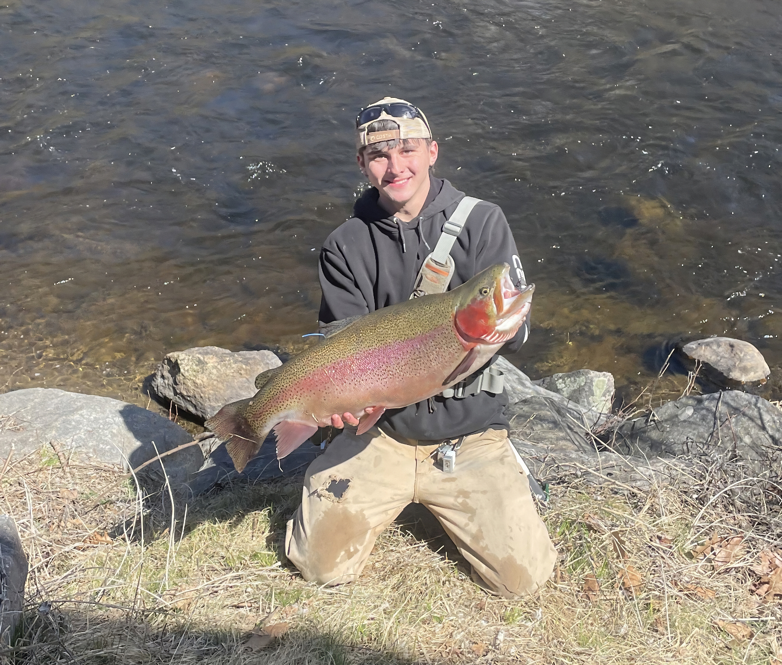 state of Connecticut record setting rainbow trout