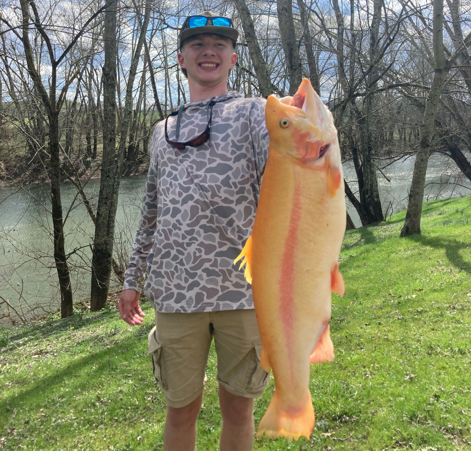 new west virginia state fishing record golden rainbow trout