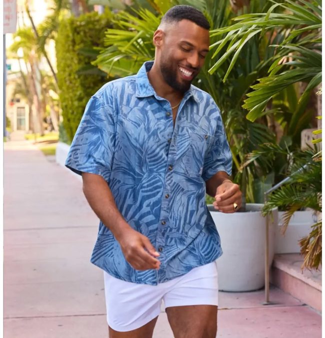 Denim Leaf Dock Shirt