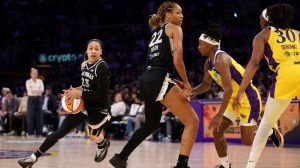 Las Vegas Aces Chennedy Carter and A'ja Wilson