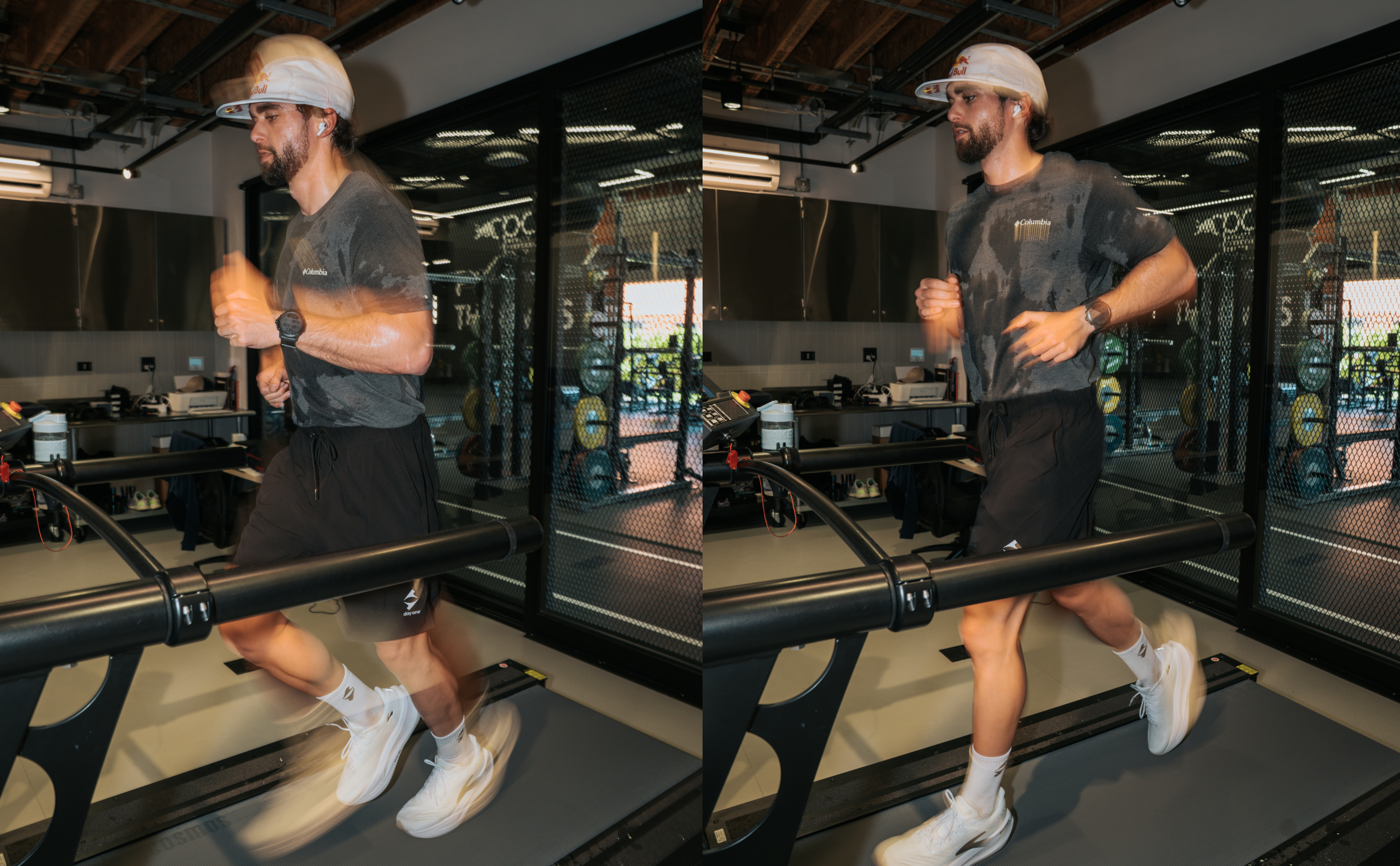 extreme endurance athlete Arda Saatci running on treadmill