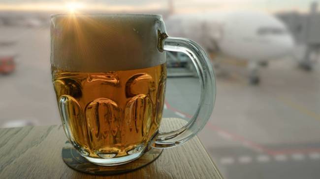 Beer at airport