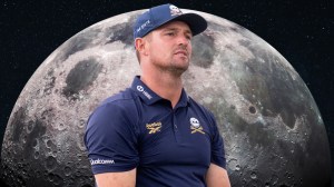 Bryson DeChambeau in front of the Moon