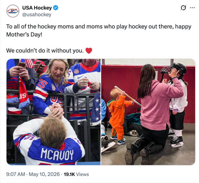 Charlie McAvoy's sister in USA Hockey Mother's Day post 